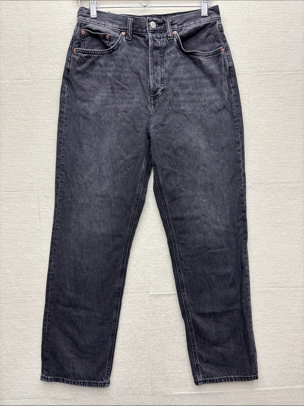 Denim Forum | Joni high rise loose Black Denim Jeans 30L 30 L